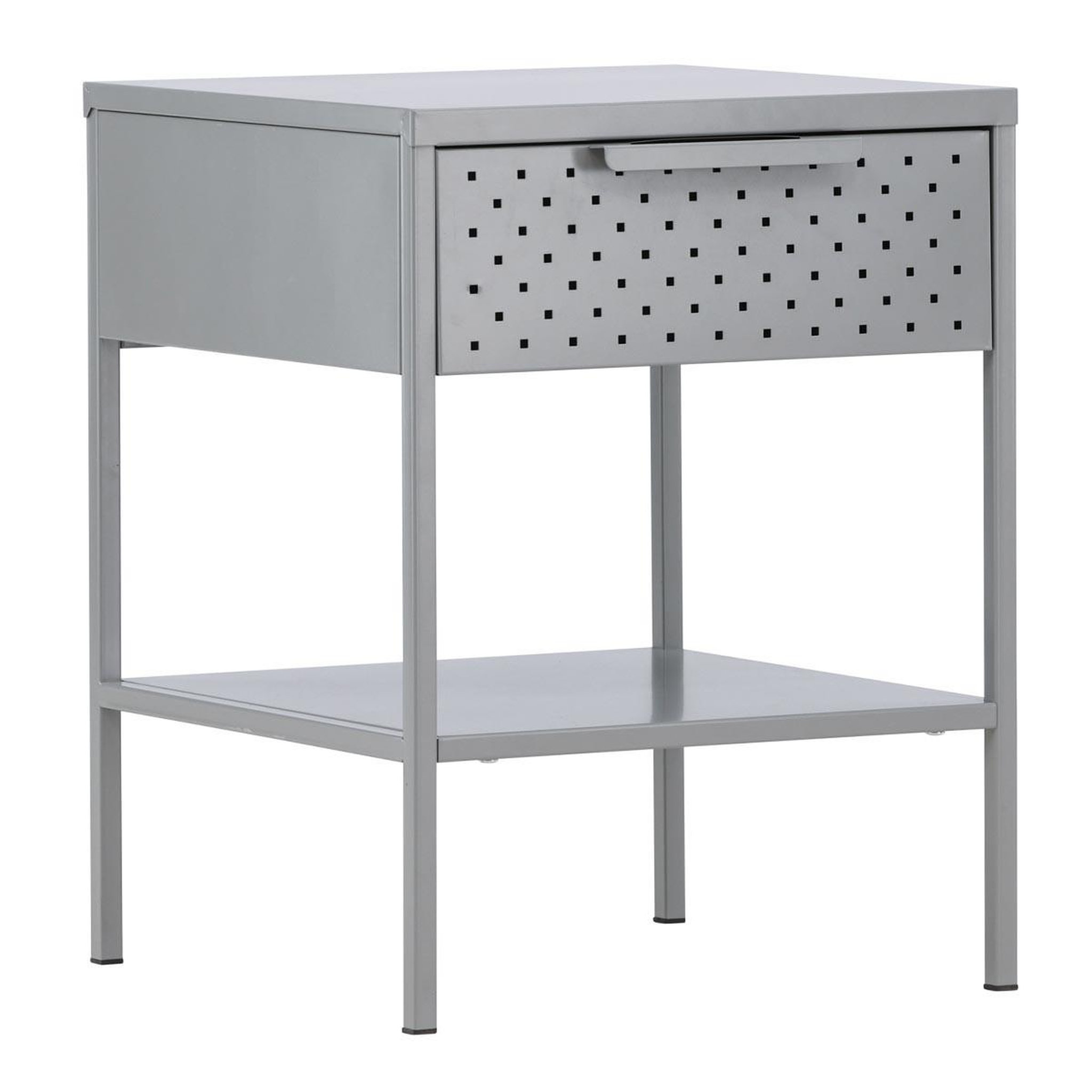 Paris Prix Table de chevet en métal  sacramento  52cm gris clair