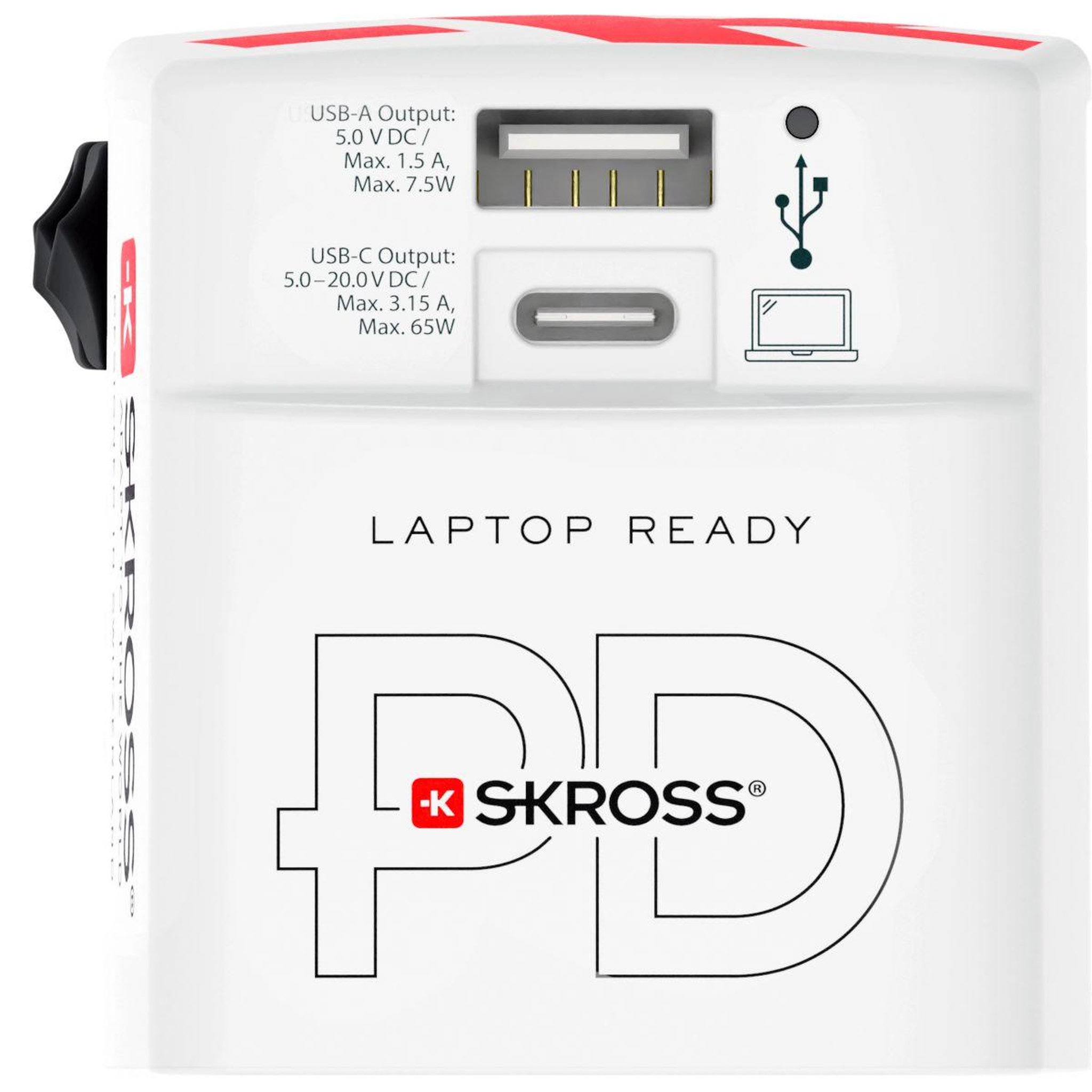 Voir la diapositive 2 : Skross Adaptateur de voyage chargeur monde 45 w + cable