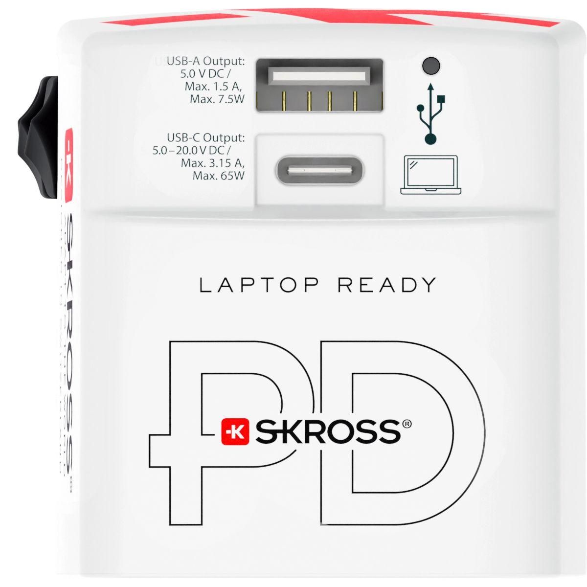 Skross Adaptateur de voyage chargeur monde 45 W + cable