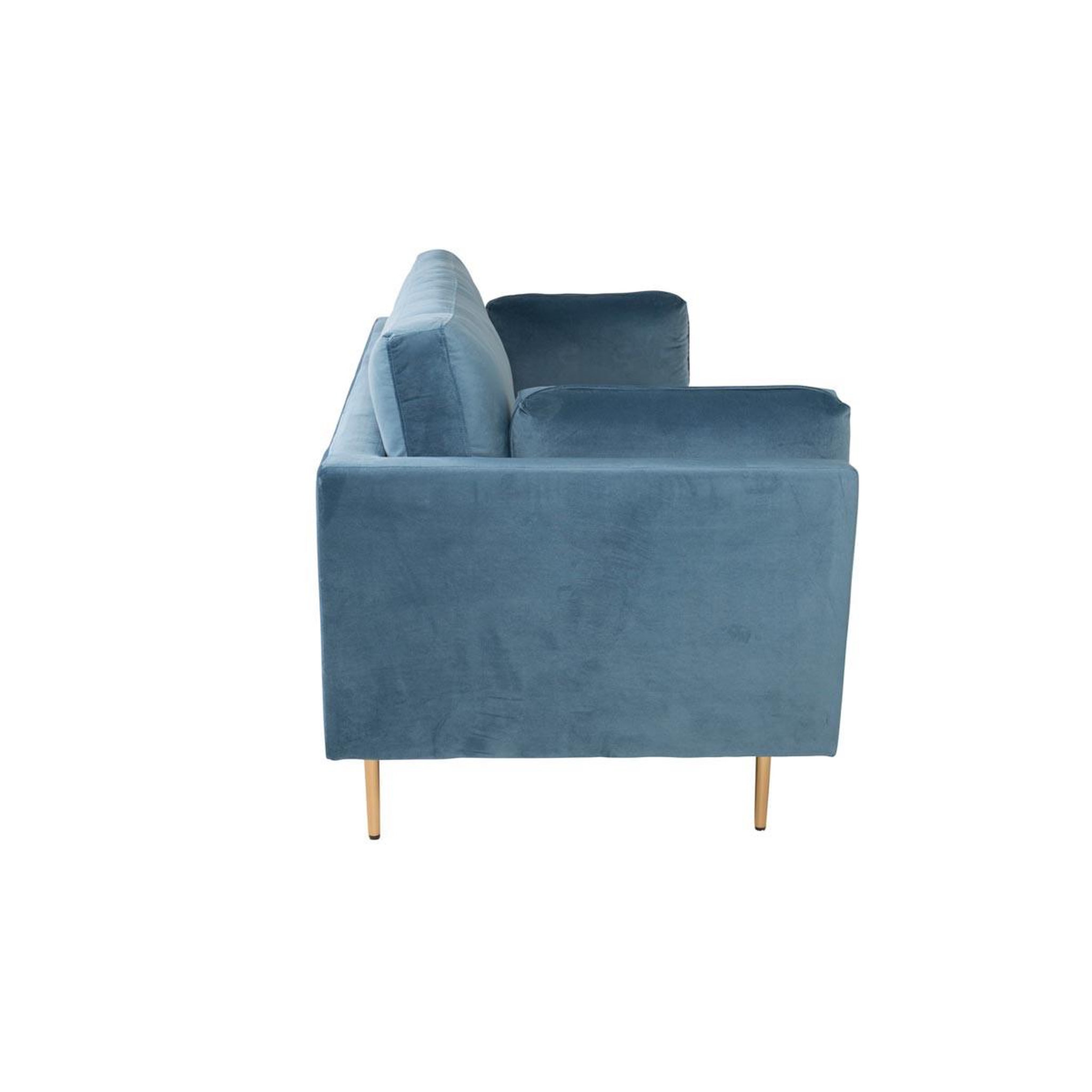 Voir la diapositive 4 : Paris Prix Canapé 3 places en velours  boom  203cm bleu