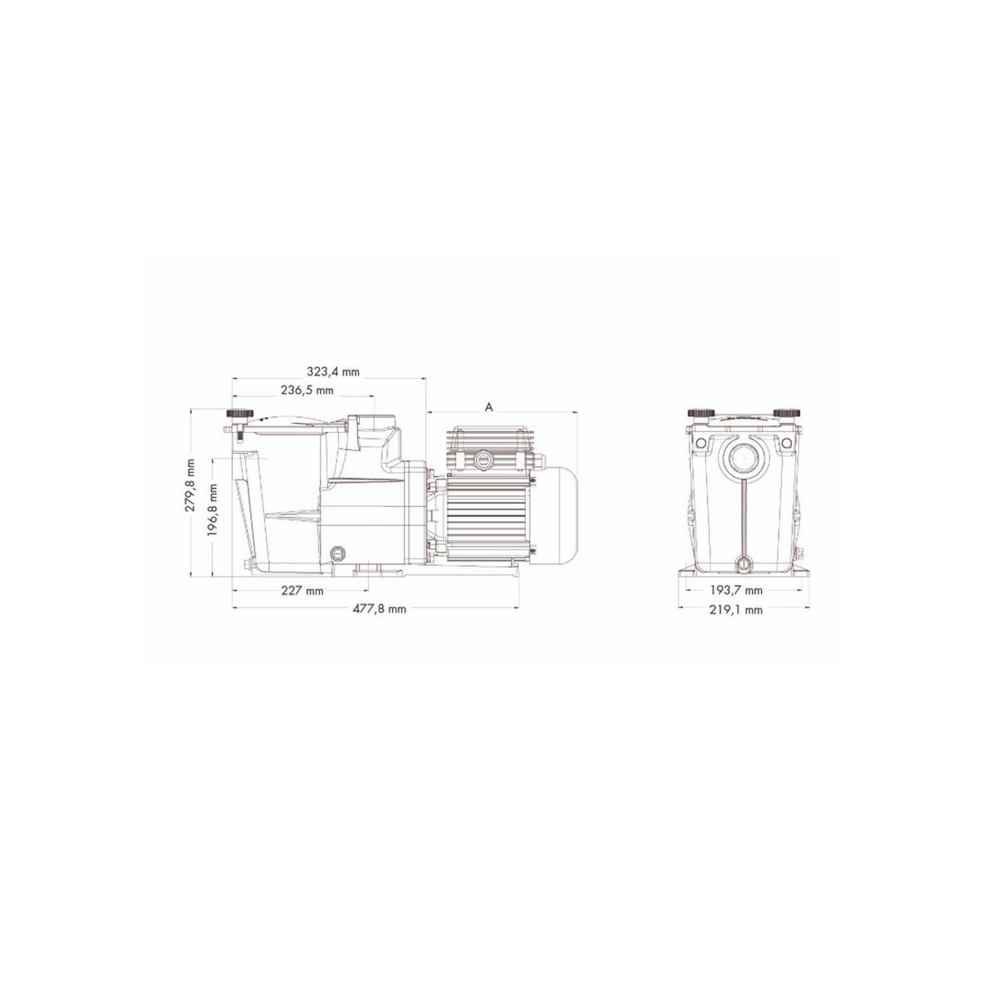 Voir la diapositive 2 : Hayward Pompe à filtration 1.75l 650w - SP2608HY111