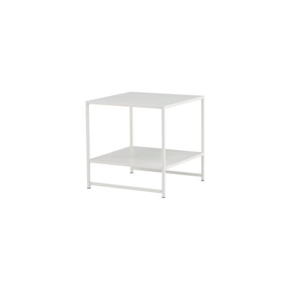 Paris Prix Table d'Appoint Avec Étagère  Staal  50cm Blanc