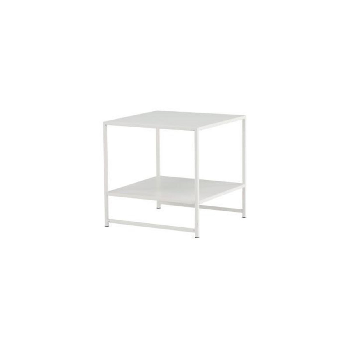 Paris Prix Table d'Appoint Avec Étagère  Staal  50cm Blanc
