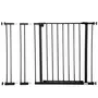 PAWHUT Barrière de sécurité longueur réglable dim. 76-107l x 76H cm sans perçage métal plastique noir