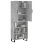 Voir la diapositive 3 : VIDAXL Buffet haut Gris beton 69,5x34x180 cm Bois d'ingenierie
