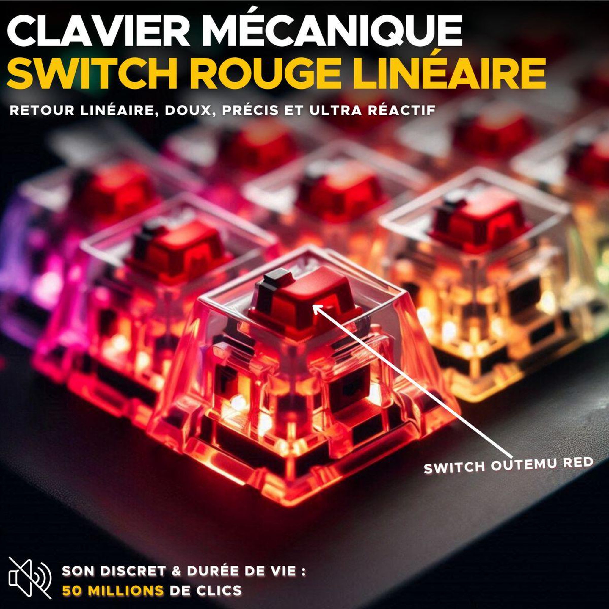 Voir la diapositive 3 : THE G-LAB Clavier gamer KEYZ titanium