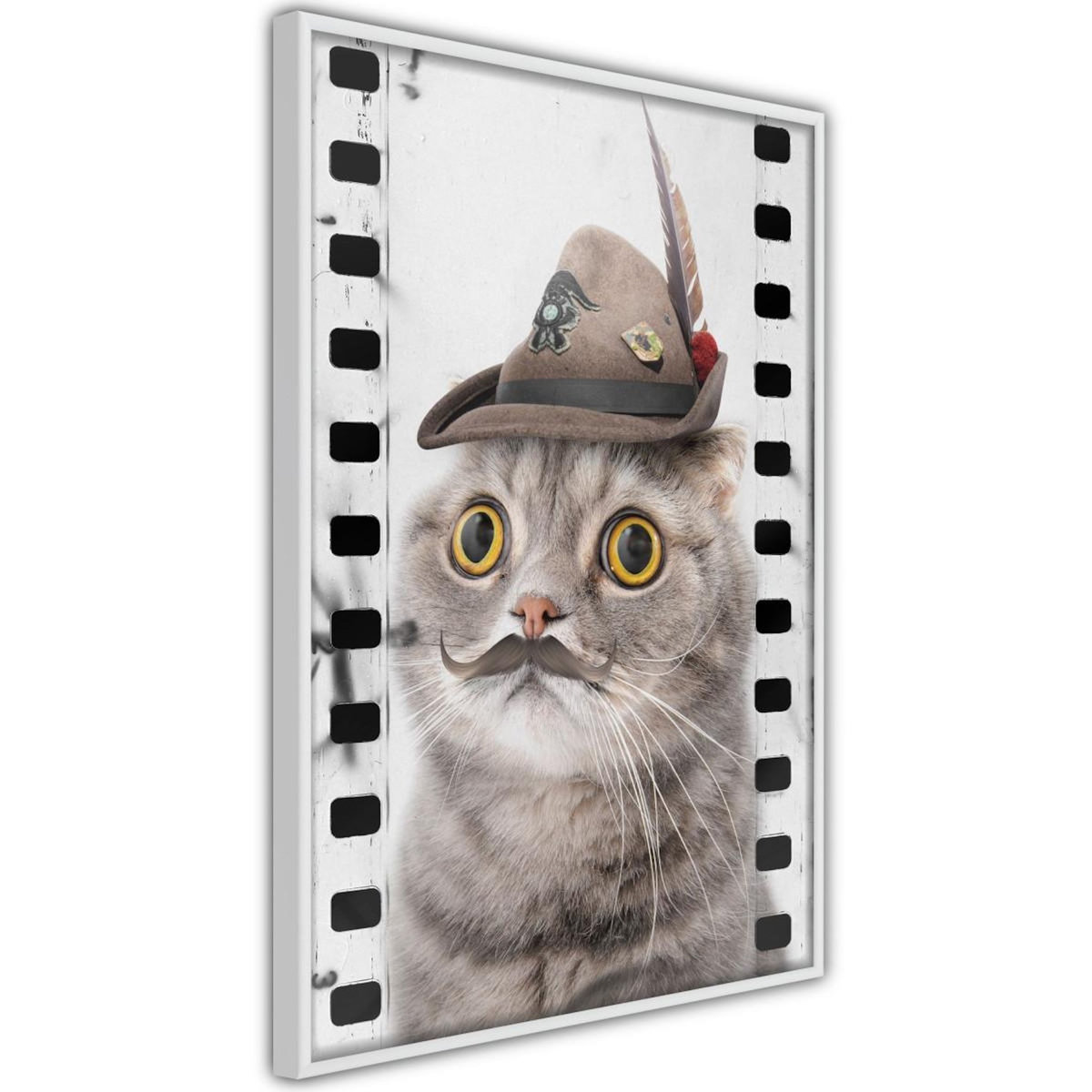 Paris Prix Affiche Murale Encadrée  Dressed Up Cat