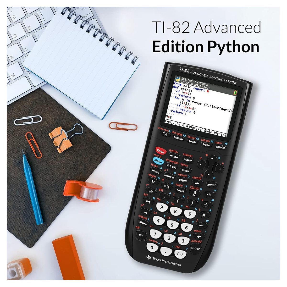 TEXAS Calculatrice graphique TI-82 Advanced Python Couleur