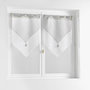 Voir la diapositive 1 : Paris Prix Paire de Voilages  Duetto  60x120cm Gris & Blanc