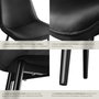 Voir la diapositive 5 : tectake Lot de chaises rembourrées aspect velours noir Lot de 6
