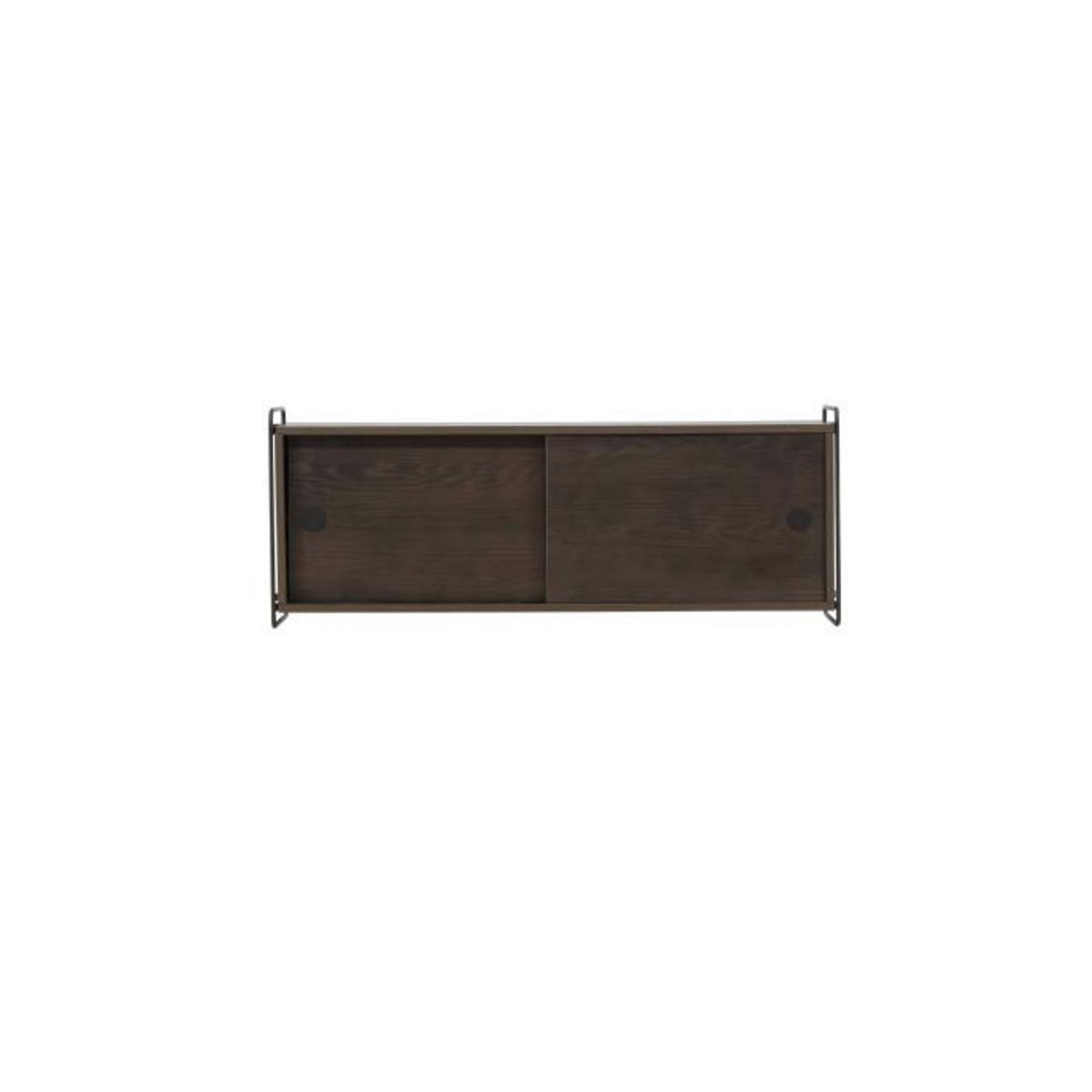 Paris Prix Étagère Murale 2 Portes  Paris  122cm Marron Foncé