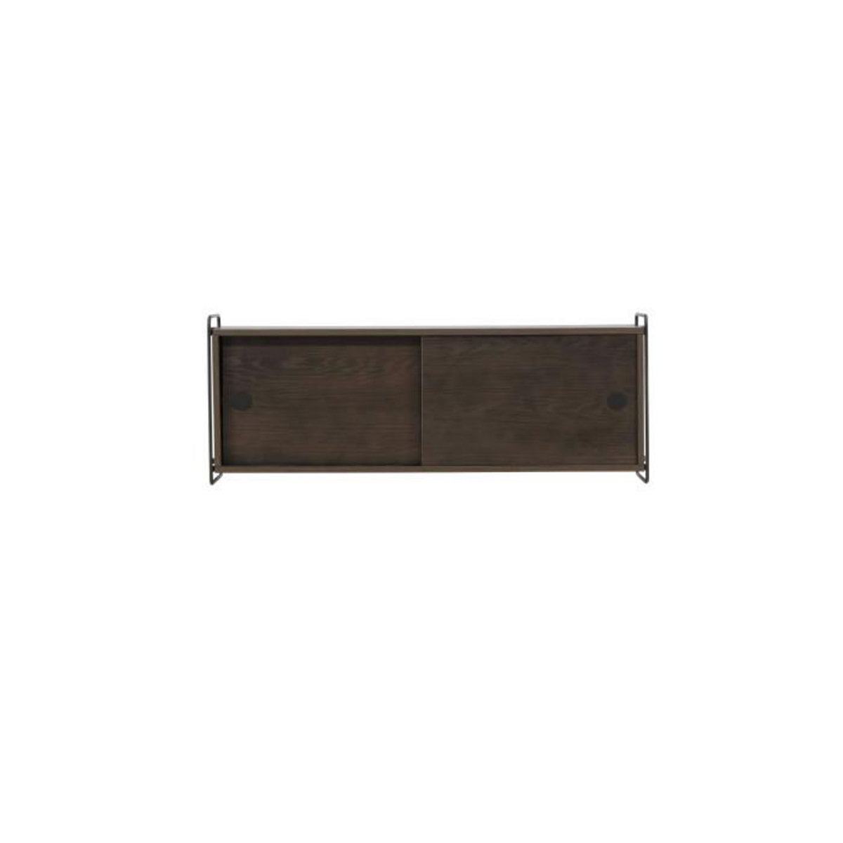Paris Prix Étagère Murale 2 Portes  Paris  122cm Marron Foncé