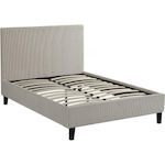 Habitat et Jardin Lit en Velours Cotelé  Ambre  - 160 x 200 - Beige