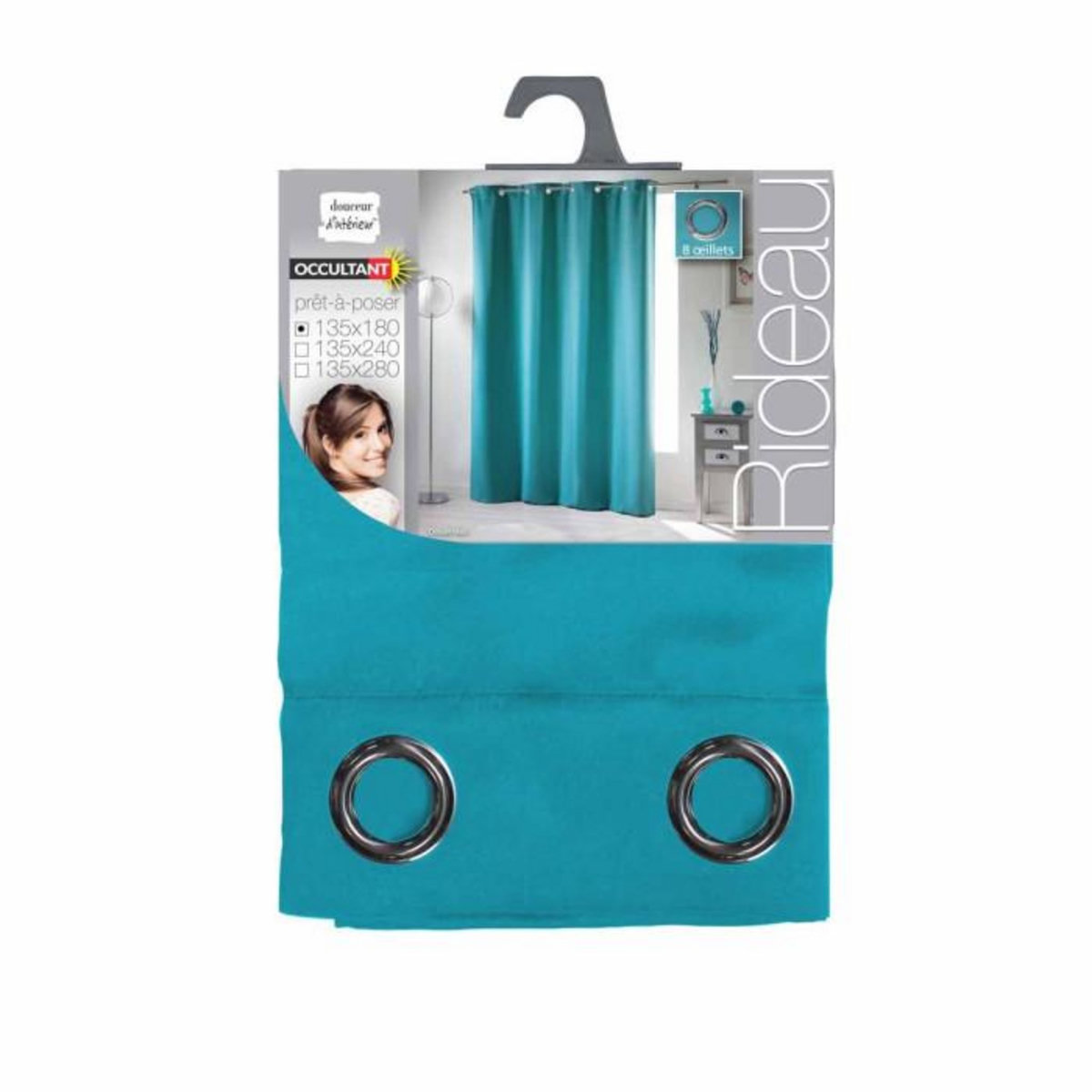 Paris Prix Rideau Occultant  Occult  135x180cm Bleu