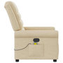 Voir la diapositive 4 : VIDAXL Fauteuil de massage inclinable Creme Tissu