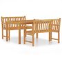 Voir la diapositive 2 : VIDAXL Ensemble a manger de jardin 3 pcs Bois de teck massif