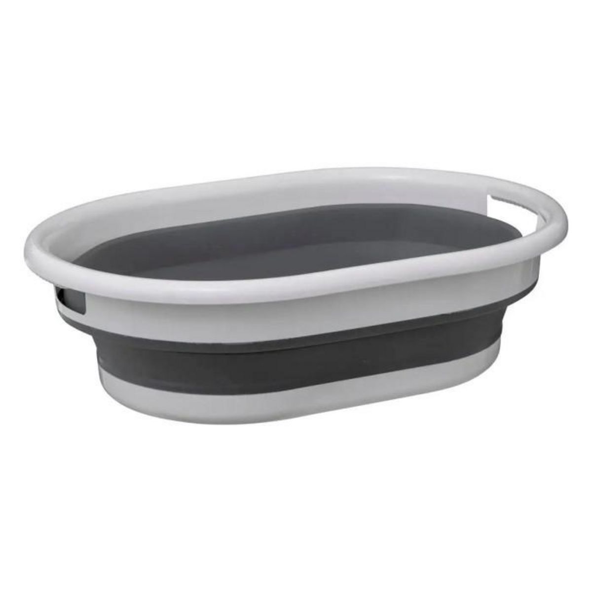 FIVE Corbeille à Linge  Rétractable  21L Blanc & Gris