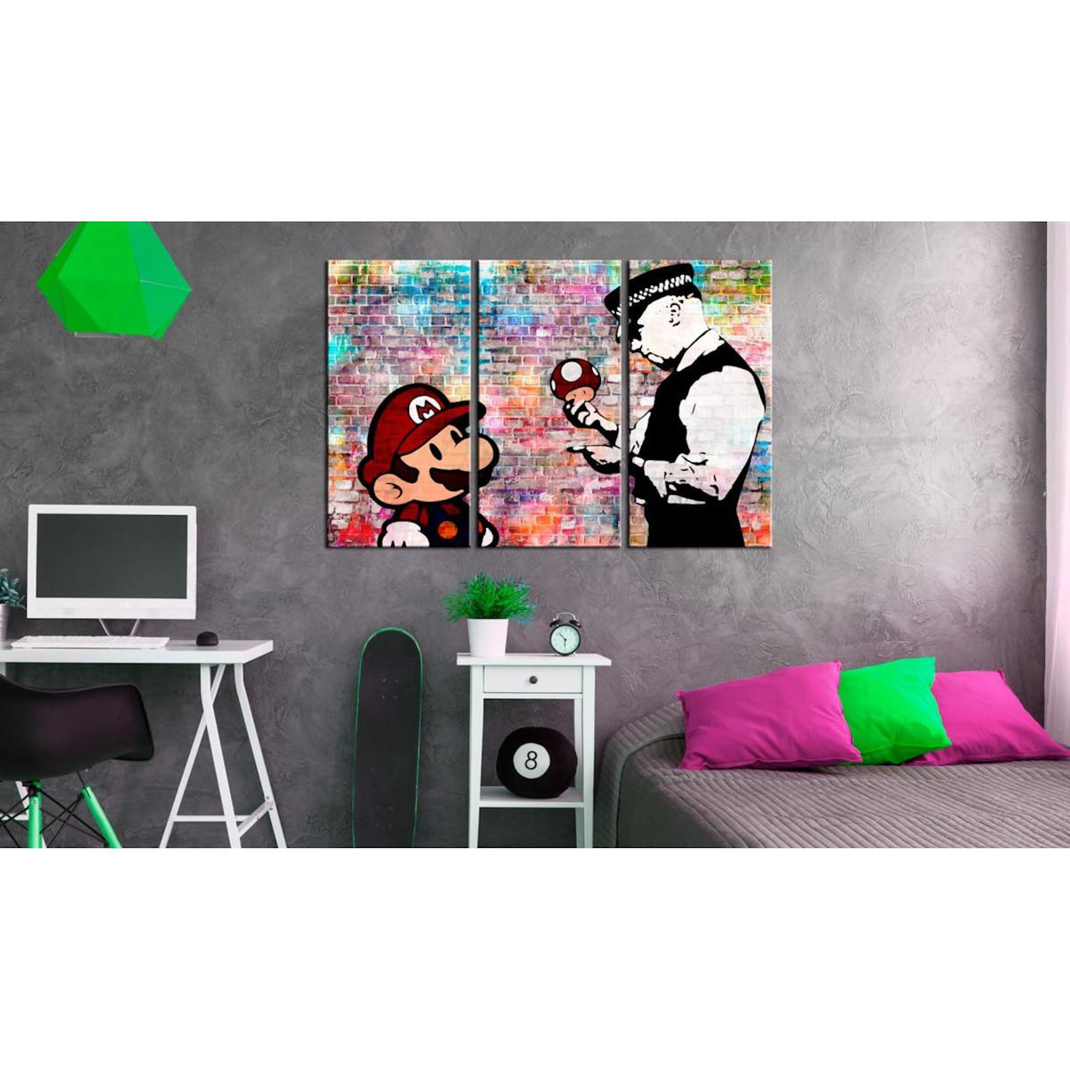 Paris Prix Tableau Imprimé  Rainbow Brick - Banksy