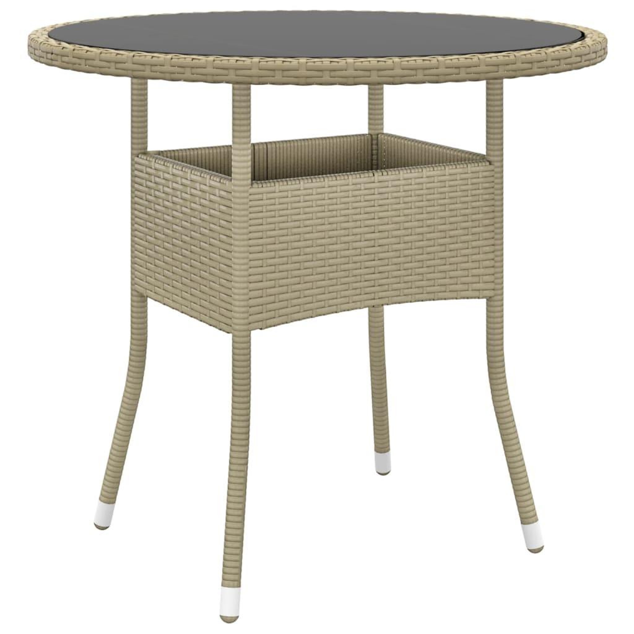 Voir la diapositive 5 : VIDAXL Ensemble a manger de jardin 5 pcs Resine tressee Beige