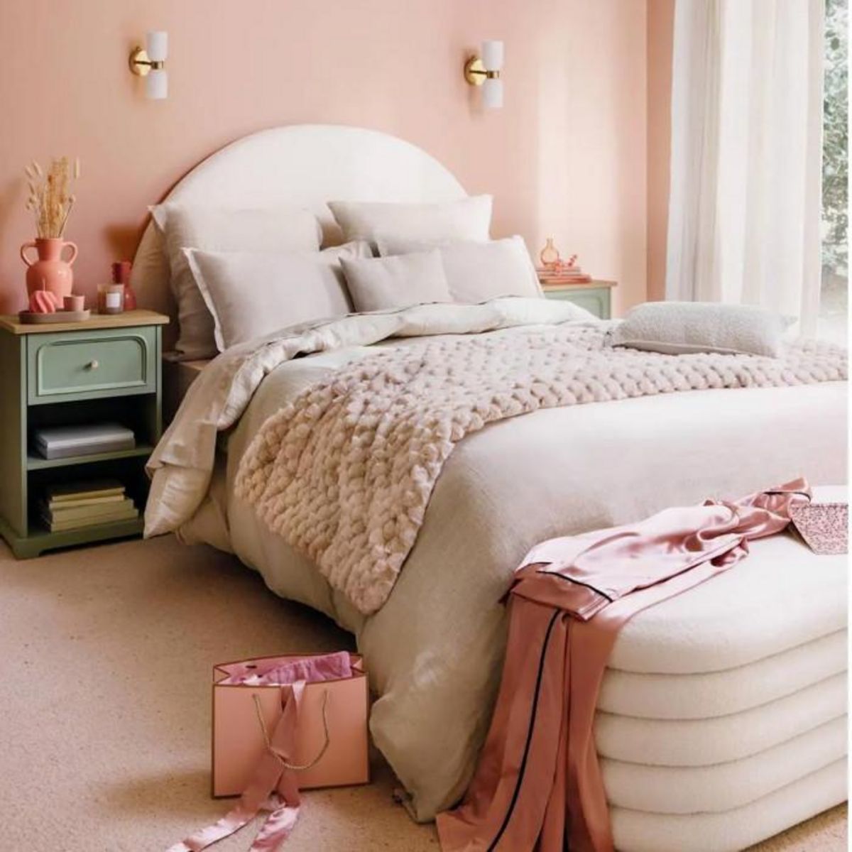 ATMOSPHERA Edredon Imitation Fourrure  Adriel  80x180cm Beige