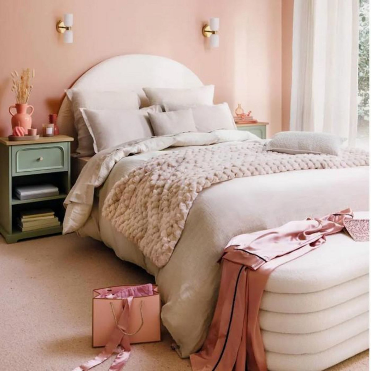 ATMOSPHERA Edredon Imitation Fourrure  Adriel  80x180cm Beige