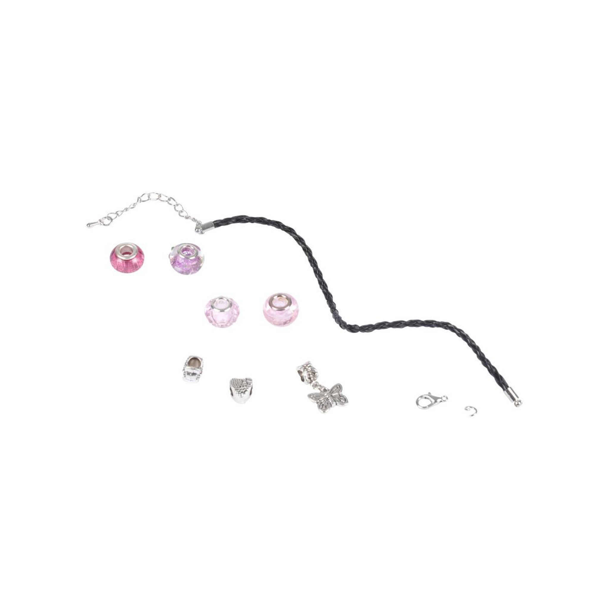 Voir la diapositive 2 : HOMEA Kit Bracelet Mode  Charms  9cm Rose