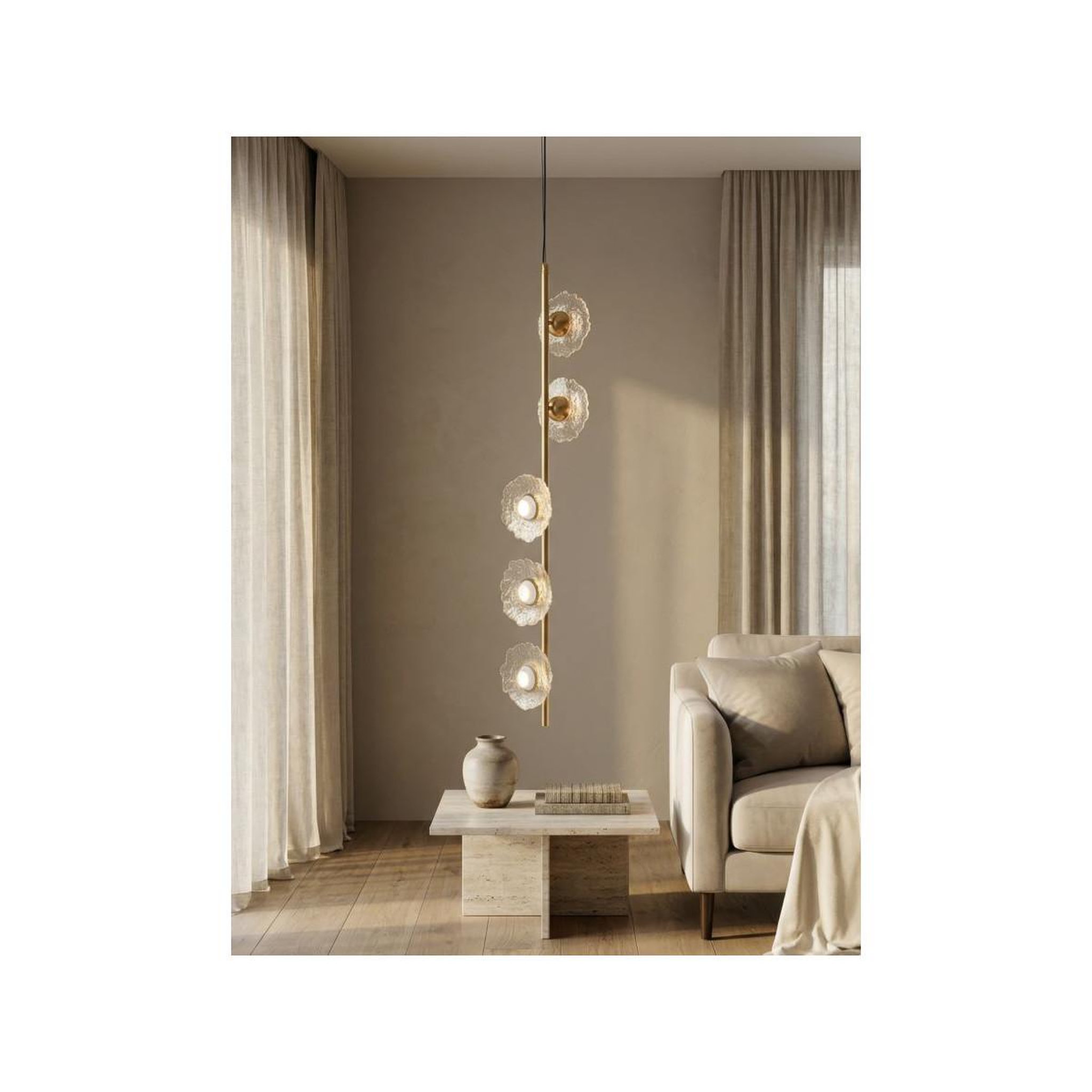 Voir la diapositive 6 : Paris Prix Suspension verticale design  emily  110cm or & transparent