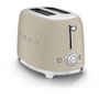 Voir la diapositive 5 : SMEG Grille-pain TSF01MLMEU Années 50 Beige lin