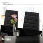 Voir la diapositive 5 : tectake Ensemble de chaises de salle à manger rembourrées avec revêtement aspect cuir noir Lot de 6