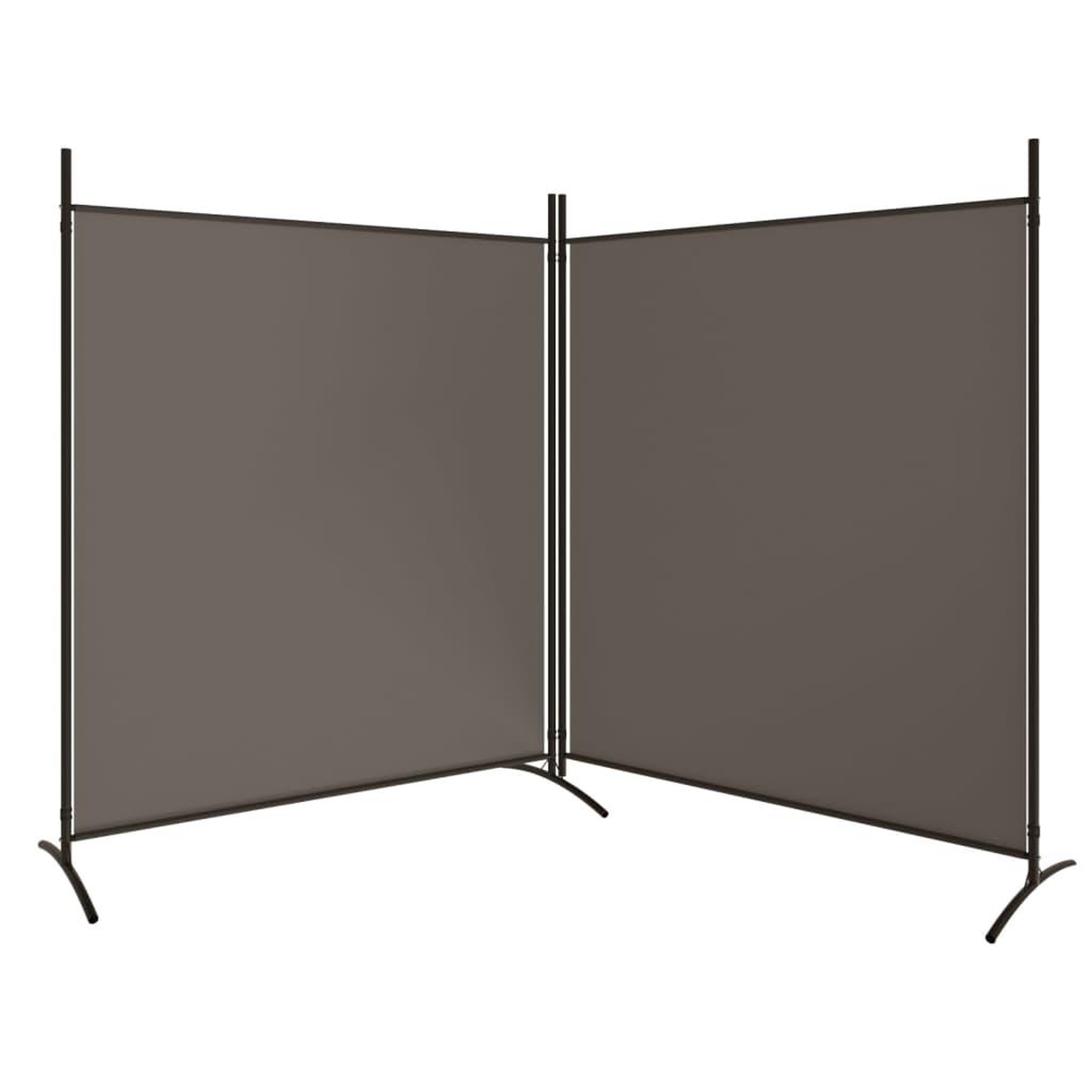 Voir la diapositive 5 : VIDAXL Cloison de separation 2 panneaux Anthracite 348x180 cm Tissu