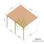 Voir la diapositive 3 : JARDIDECO Pergola adossée en bois Montpellier 500 x 400 cm - Maderland