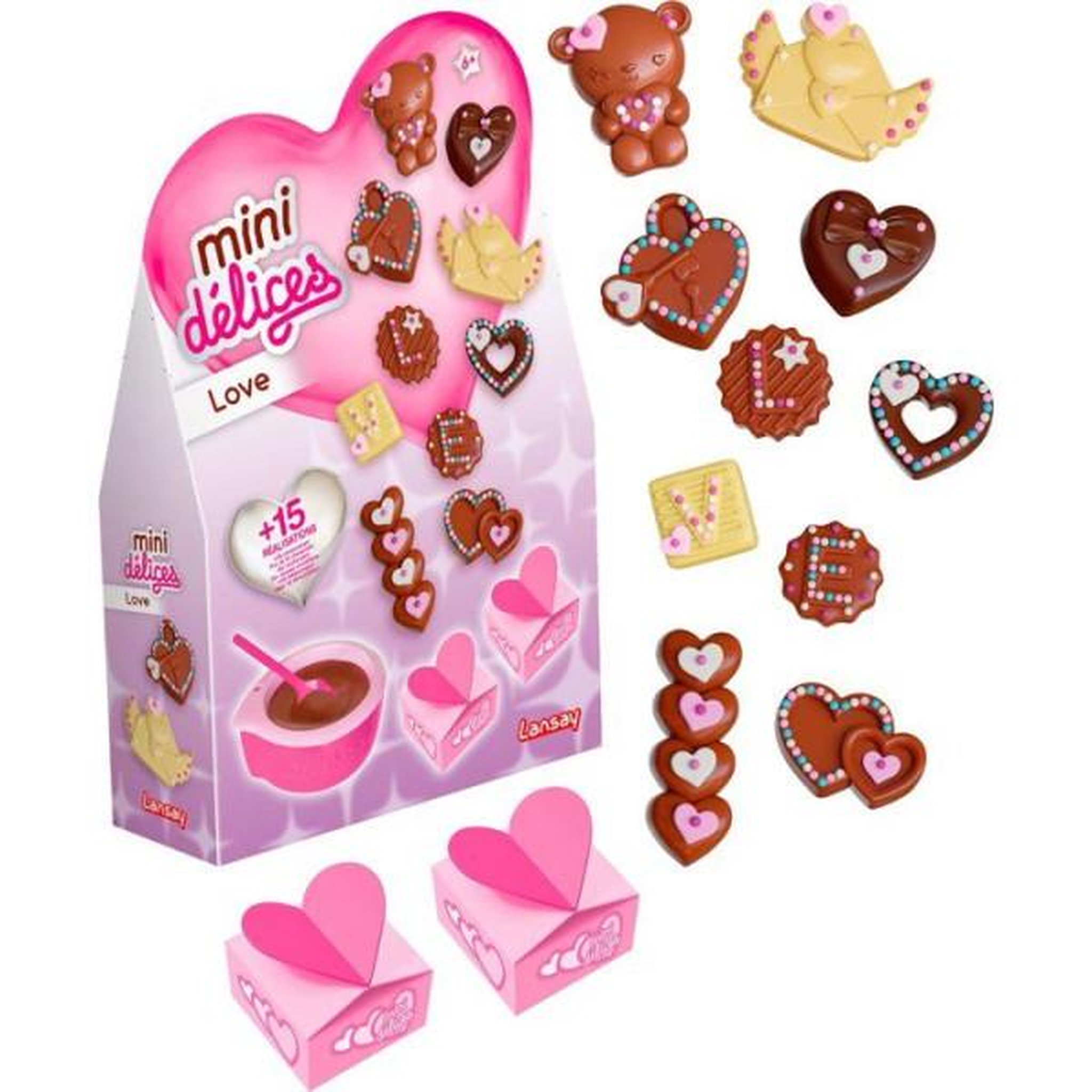Voir la diapositive 3 : LANSAY Mini délices - LANSAY - Love - Kit de création de chocolats en forme de coeurs - Des 6 ans