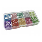 Style Me Up Boite de perles de rocaille metalliques