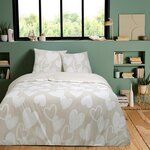 FUTURE HOME Parure de lit en coton motif cœurs. Coloris disponibles : Beige