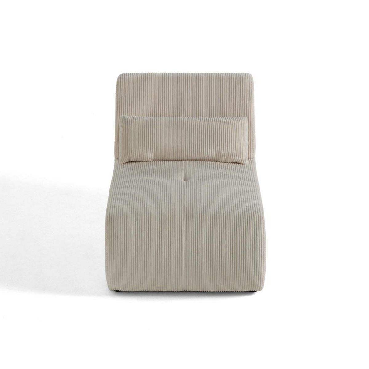 LISA DESIGN Onyx - fauteuil sans accoudoirs - en velours côtelé