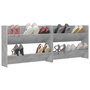 Voir la diapositive 4 : VIDAXL Armoires a chaussures murales 2 pcs Gris beton 80x18x60 cm