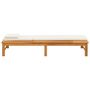 Voir la diapositive 6 : VIDAXL Chaise longue coussin oreiller blanc crème bois massif acacia