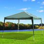 Voir la diapositive 2 : OUTSUNNY Tonnelle barnum de jardin pliant anti-UV + sac de transport acier Oxford 3 x 3 x 2,55 m vert