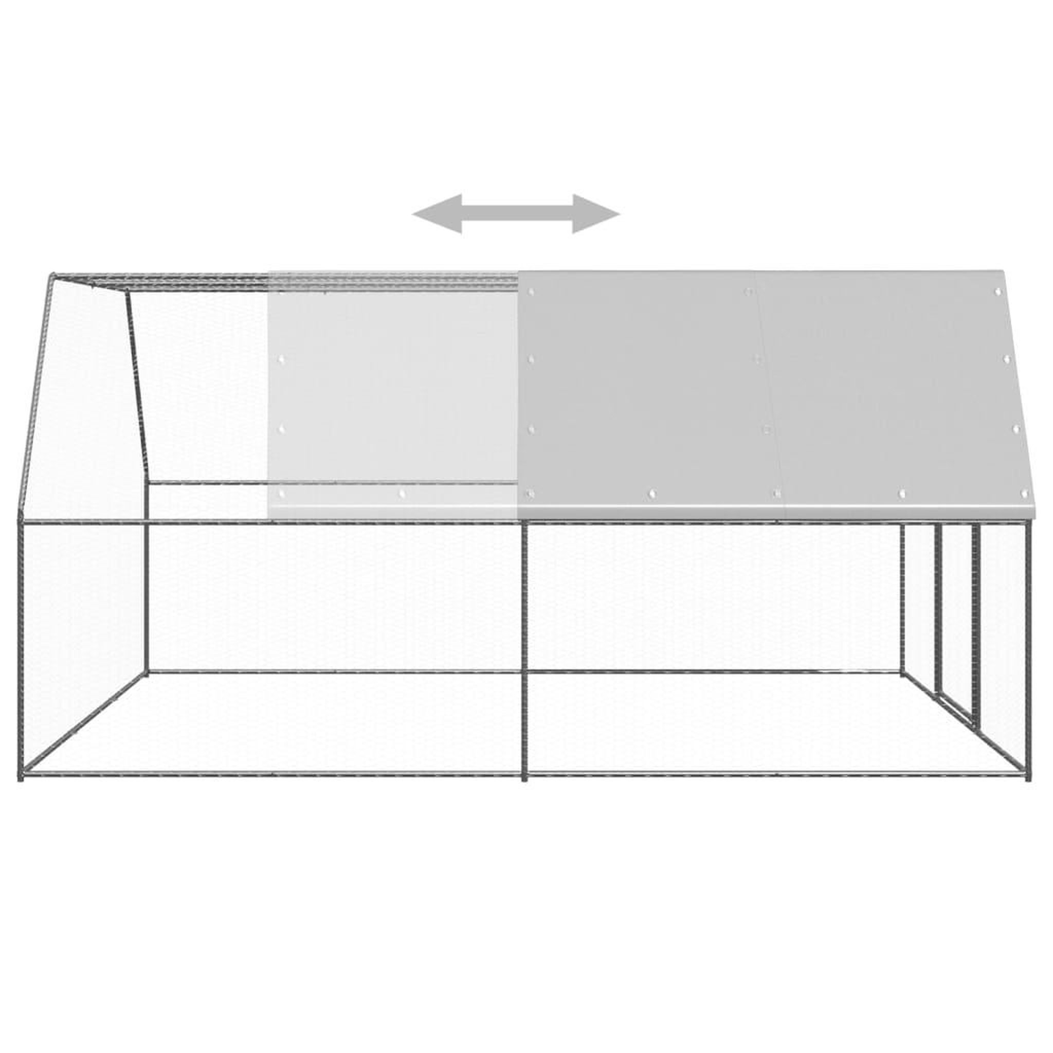 Voir la diapositive 4 : VIDAXL Poulailler d'exterieur 3x4x2 m Acier galvanise