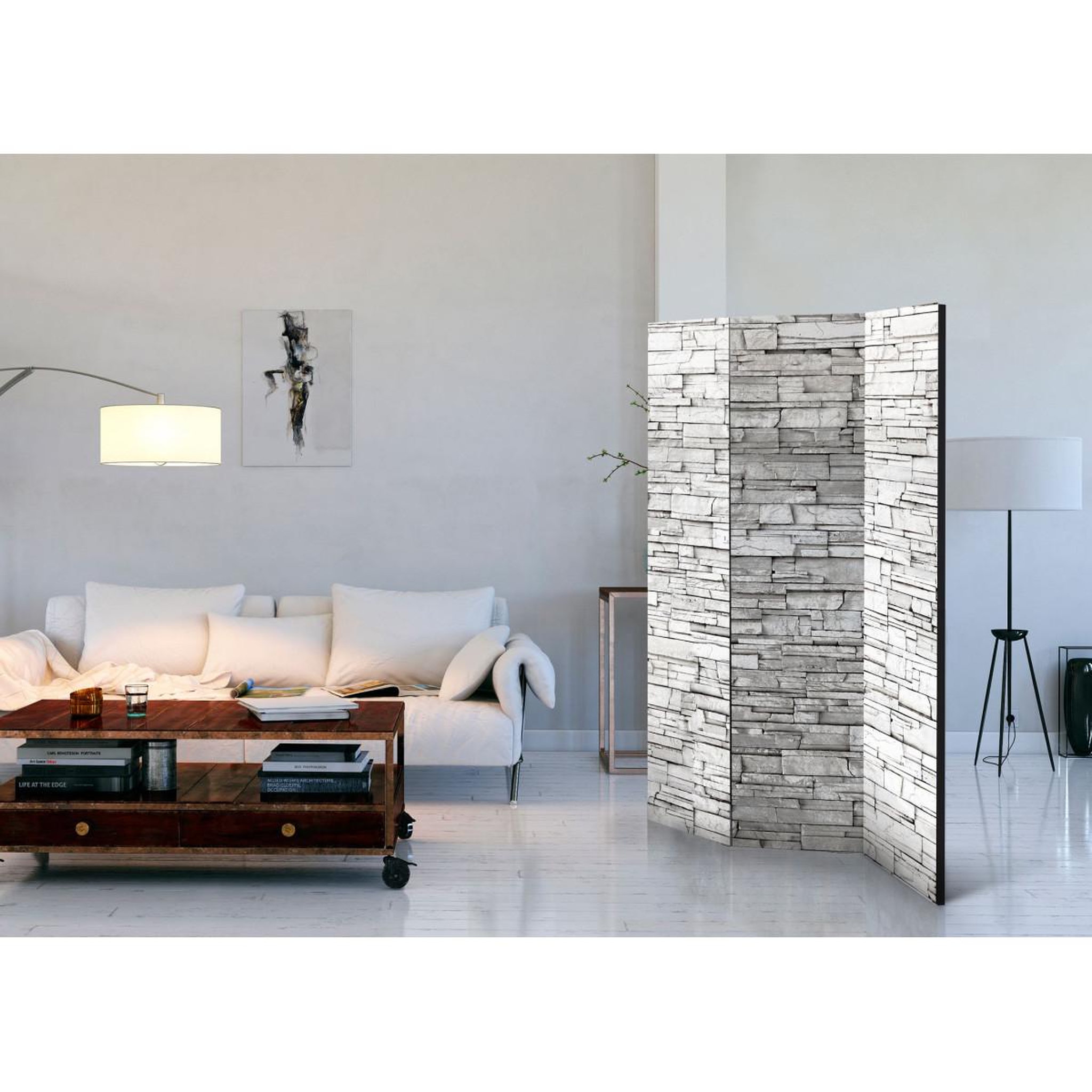 Voir la diapositive 2 : Paris Prix Paravent 3 volets  white spell  135x172cm