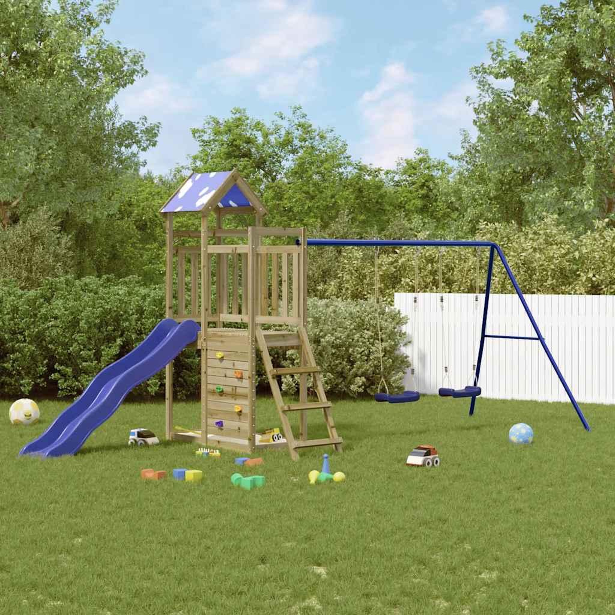 VIDAXL Aire de jeux d'exterieur bois de pin impregne