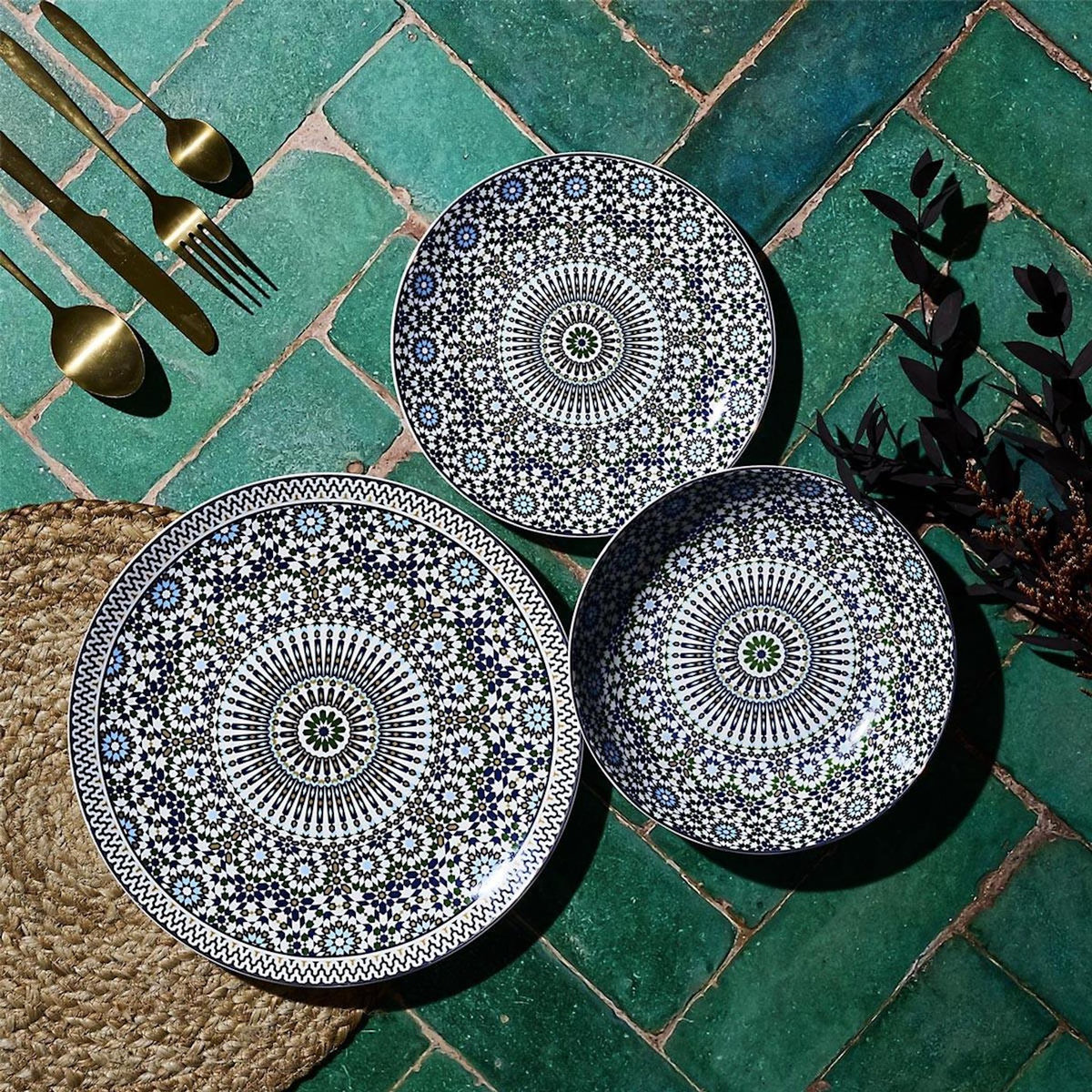 Paris Prix Lot de 6 Assiettes Creuses  Sana  20cm Multicolore