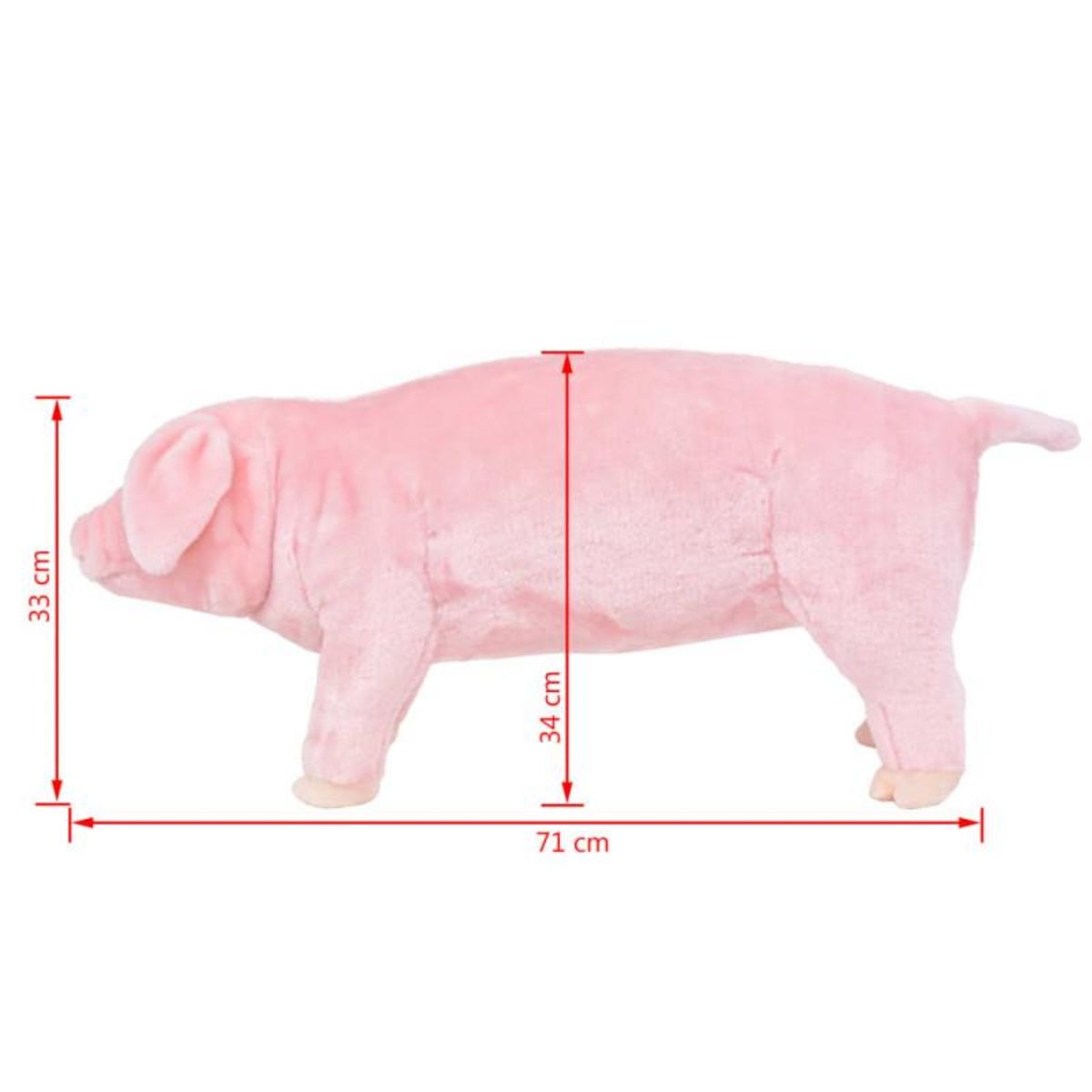 VIDAXL Jouet en peluche Cochon rose XXL