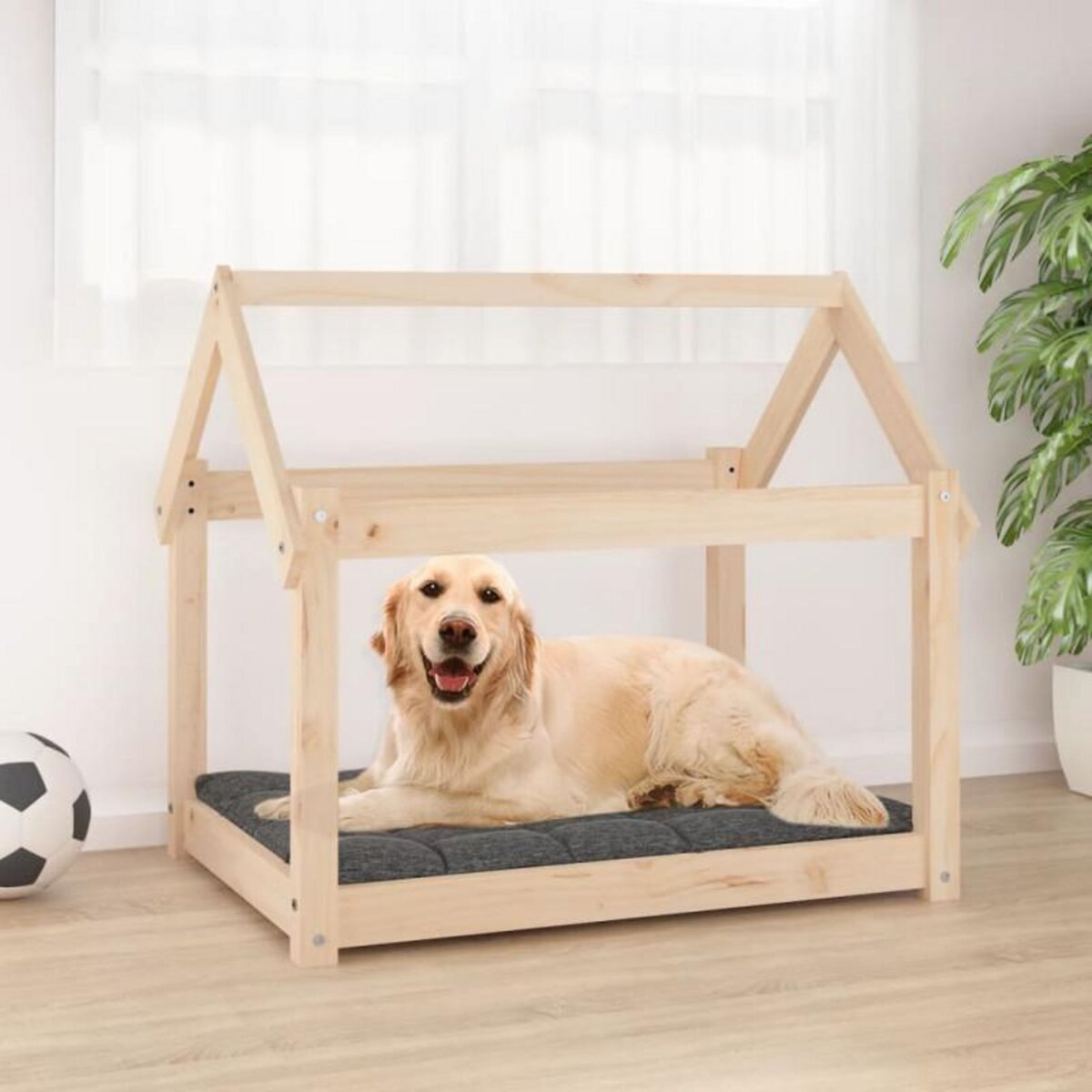 VIDAXL Lit pour chien 81x60x70 cm Bois de pin solide