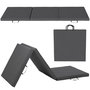 Voir la diapositive 1 : HOMCOM Tapis de sol gymnastique Fitness pliable portable rembourrage mousse 5 cm dim. 1,8L x 0,6l m revêtement synthétique gris