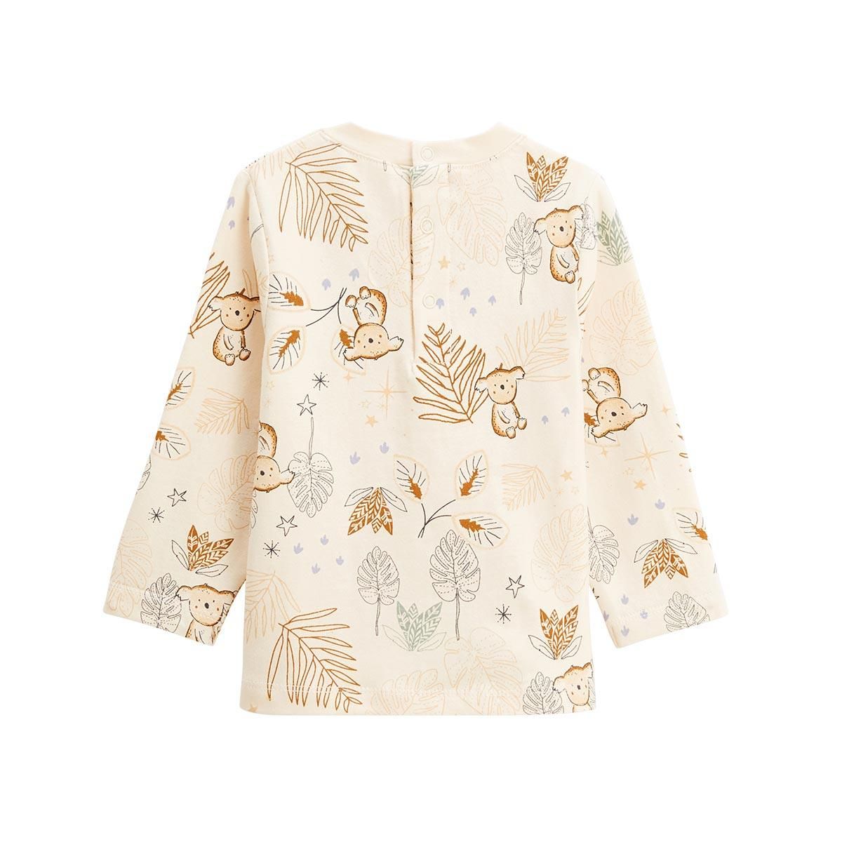 Petit Béguin Ensemble salopette bébé en molleton et t-shirt Constellation