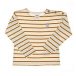 ELLE EST OU LA MER T shirt  à Rayures Enfant EOM Elorisa. Coloris disponibles : Jaune