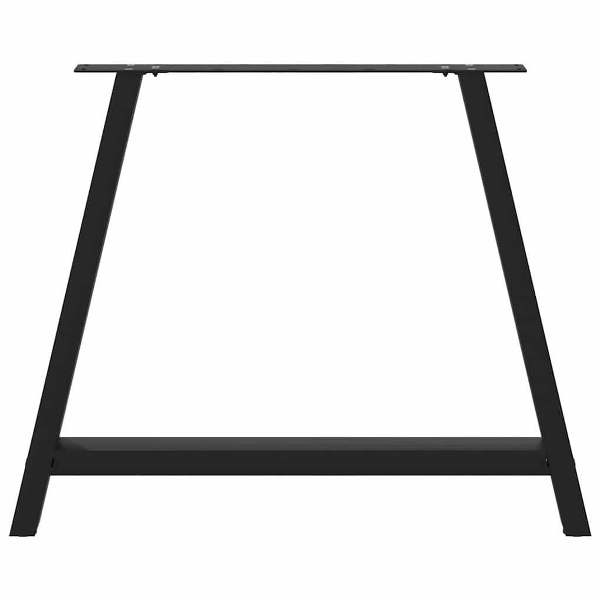 Voir la diapositive 5 : VIDAXL Pieds de table basse forme de A 2 pcs noir 100x(72-73) cm acier