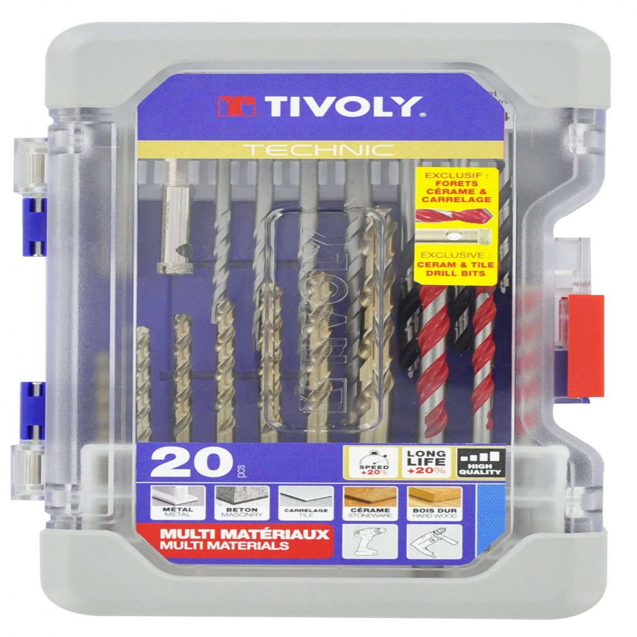 TIVOLY Malette ranger HSS béton carrelage diamant multimatériau TIVOLY
