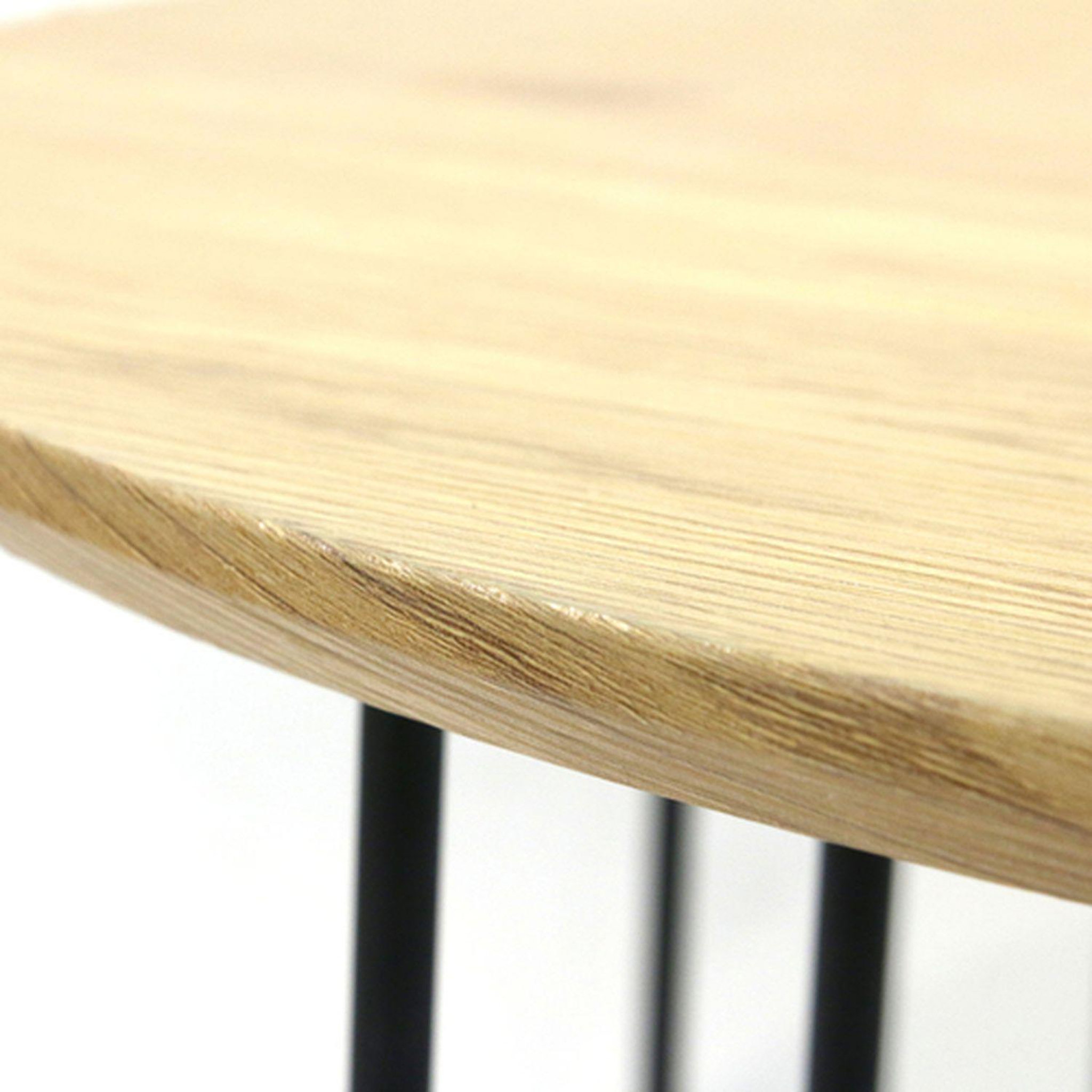 Voir la diapositive 3 : The Home Deco Factory Table basse industrielle bois et métal maverick - diam. 70 x h. 45 cm - noir